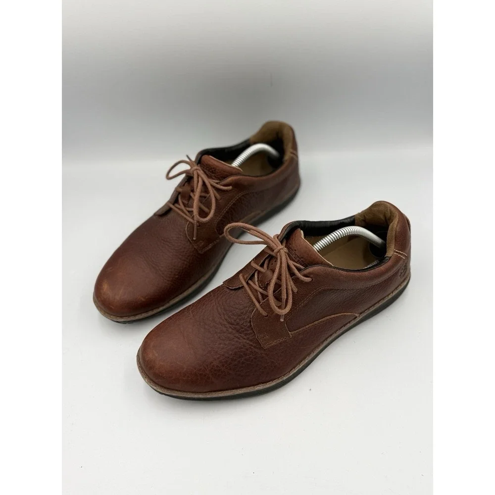 Timberland Oxford Lace Up Casual Shoes Men's Size 11 Brown Nubuck Anti Fatigue